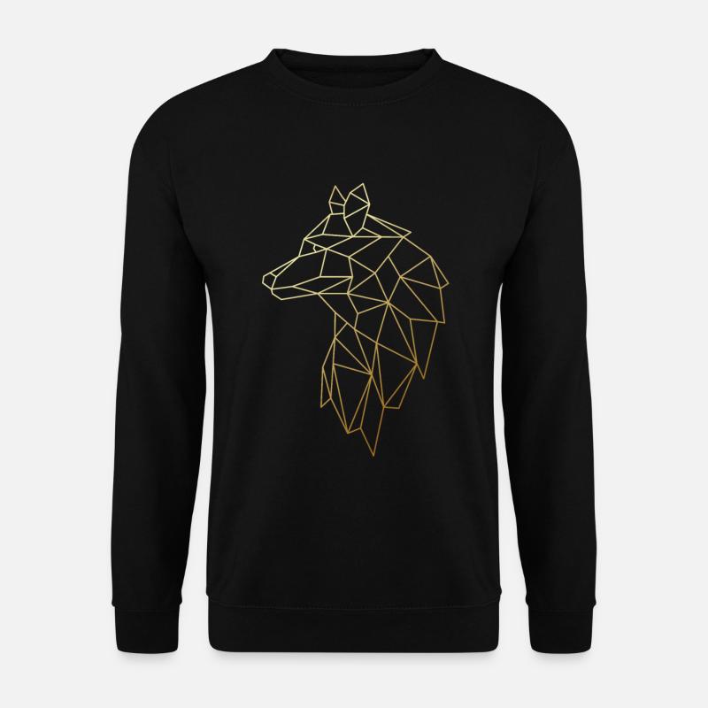 Wolf Polygon - Unisex Sweatshirt - black