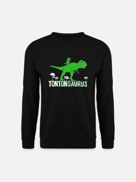 Tontonsaurus Geschenk Onkel Neffe oder Nichte - Unisex Pullover - Schwarz