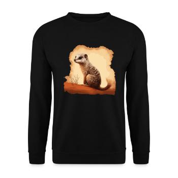 Baby Mongoose Mongoose - Unisex Sweatshirt - black - Front - Alina (178cm) & Michal (187cm)