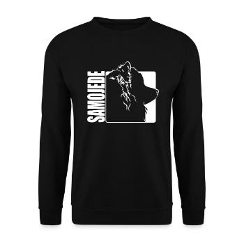 Samoyède Profil Chiens Chiens Wilsigns - Sweat-shirt Unisexe - noir - Devant - Alina (178cm) & Michal (187cm)