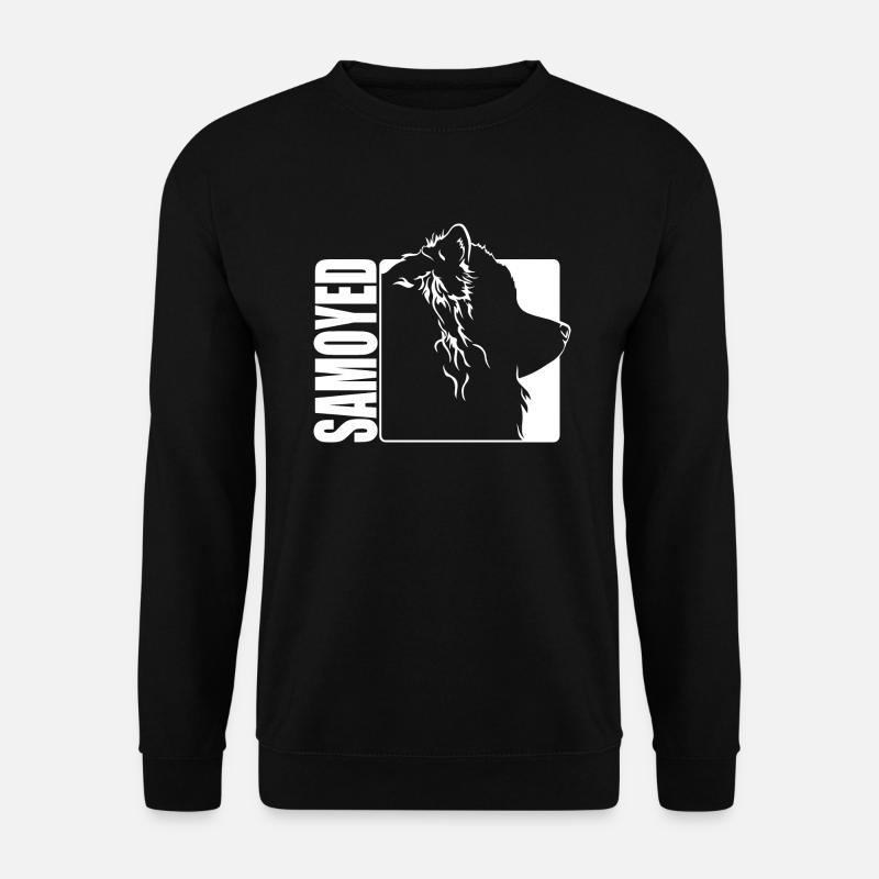Samoyed Profil Hunde Hund Wilsigns - Unisex Pullover - Schwarz