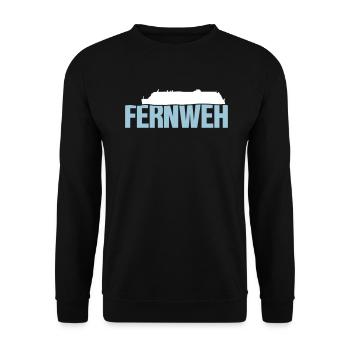 Fernweh - Unisex Pullover - Schwarz - Vorne - Alina (178cm) & Michal (187cm)