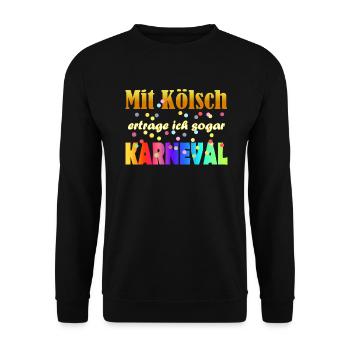 Karneval Kölsch - Unisex Pullover - Schwarz - Vorne - Alina (178cm) & Michal (187cm)
