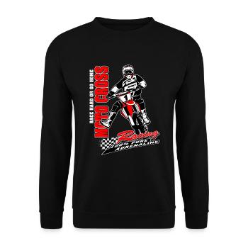 MotoCross - Supercross - MX - SX - FMX - Unisex Pullover - Schwarz - Vorne - Alina (178cm) & Michal (187cm)