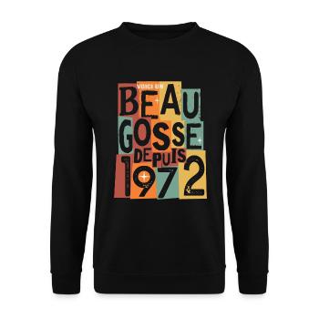 anniversaire 52 ans beau gosse - Sweat-shirt Unisexe - noir - Devant - Alina (178cm) & Michal (187cm)