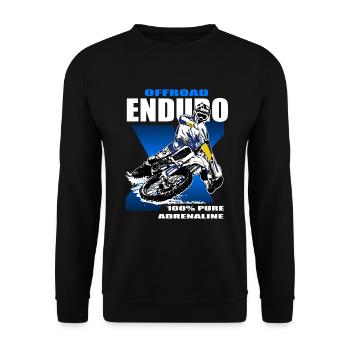 Enduro Offroad - Unisex Sweatshirt - black - Front - Alina (178cm) & Michal (187cm)