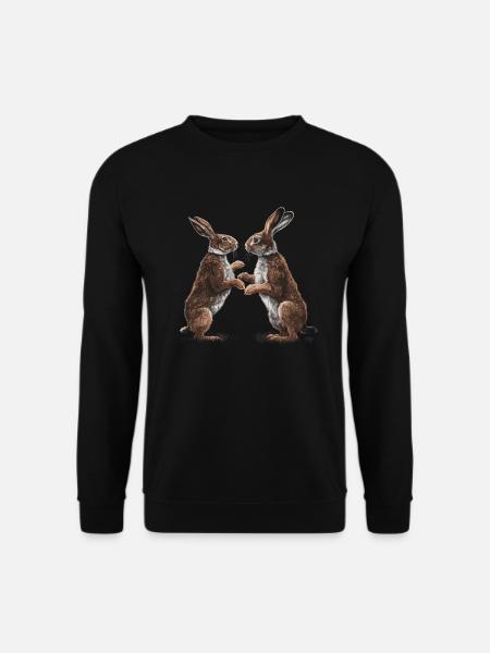 Rabbit Rabbit Boxing - Unisex Sweatshirt - black