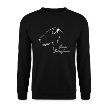 Terrier de chasse allemand profil chien Wilsigns - Sweat-shirt Unisexe - noir - Devant - Alina (178cm) & Michal (187cm)