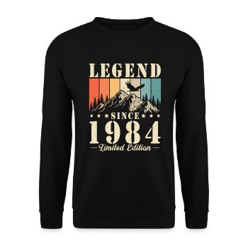Légende depuis 1984 Vintage cadeau d’anniversaire - Sweat-shirt Unisexe - noir - Devant - Alina (178cm) & Michal (187cm)