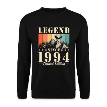 Légende depuis 1994 Vintage cadeau d’anniversaire - Sweat-shirt Unisexe - noir - Devant - Alina (178cm) & Michal (187cm)