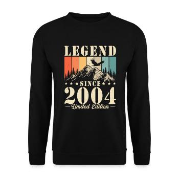 Légende depuis 2004 Vintage cadeau d’anniversaire - Sweat-shirt Unisexe - noir - Devant - Alina (178cm) & Michal (187cm)