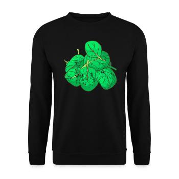 Épinards de style grunge vintage rétro - Sweat-shirt Unisexe - noir - Devant - Alina (178cm) & Michal (187cm)