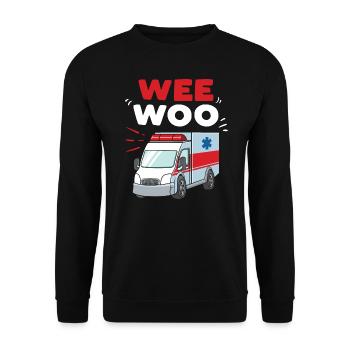 Wee Woo Ambulance Paramedic Emergency Medic Gift - Sweat-shirt Unisexe - noir - Devant - Alina (178cm) & Michal (187cm)