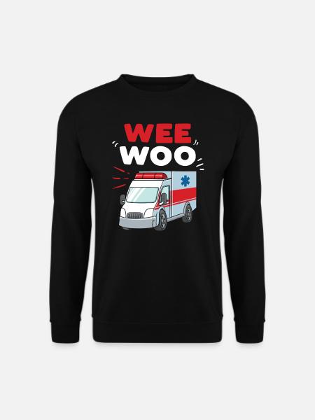 Wee Woo Ambulance Sanitäter Emergency Medic Geschenk - Unisex Pullover - Schwarz