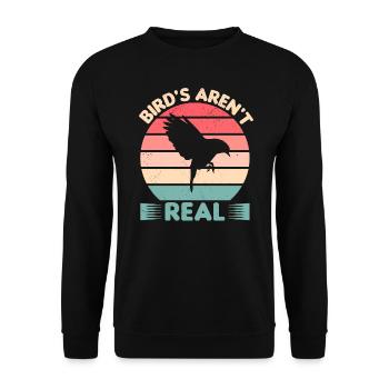 Vögel sind nicht wirklich lustig Vogelbeobachtung Vogelbeobachtung Vogelbeobachtung - Unisex Pullover - Schwarz - Vorne - Alina (178cm) & Michal (187cm)