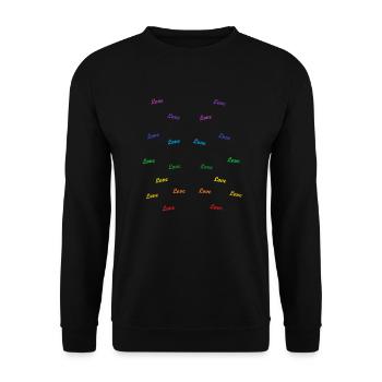 Love Rainbow Colors - Unisex Pullover - Schwarz - Vorne - Alina (178cm) & Michal (187cm)