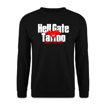 hell gate tattoo inked tätowierung artist kunst - Unisex Pullover - Schwarz - Vorne - Alina (178cm) & Michal (187cm)