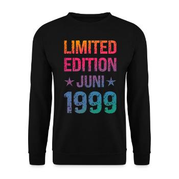 Limited Edition 25th Birthday Party Vintage 1999 - Unisex Sweatshirt - black - Front - Alina (178cm) & Michal (187cm)