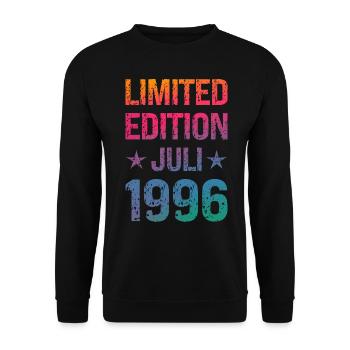 Limited Edition Birthday Party Vintage 1996 - Unisex Sweatshirt - black - Front - Alina (178cm) & Michal (187cm)