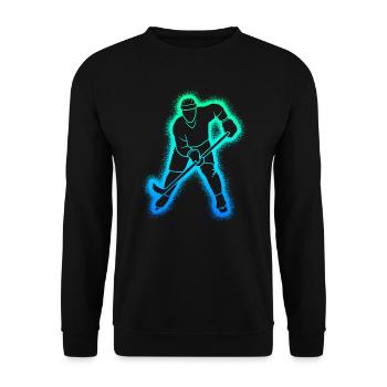 Hockey Players Children Men Hockey Players - Unisex Sweatshirt - black - Front - Alina (178cm) & Michal (187cm)