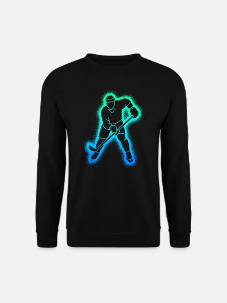 Eishockey Spieler Kinder Herren Eishockeyspieler - Unisex Pullover - Schwarz