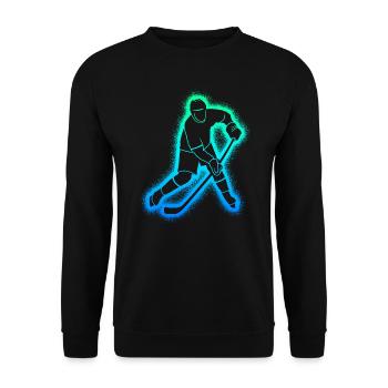 Hockey Players Men Children Hockey Players - Unisex Sweatshirt - black - Front - Alina (178cm) & Michal (187cm)