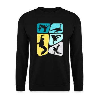 Breakdance Breakdancer Enfants Garçons Breakdance - Sweat-shirt Unisexe - noir - Devant - Alina (178cm) & Michal (187cm)