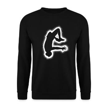 Freerunning Parkour Running Garçons Freerunner - Sweat-shirt Unisexe - noir - Devant - Alina (178cm) & Michal (187cm)