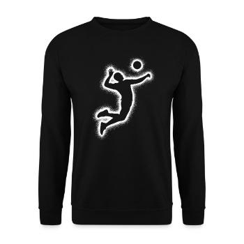 Joueurs de volley-ball Volley-ball Hommes Joueurs de volley-ball - Sweat-shirt Unisexe - noir - Devant - Alina (178cm) & Michal (187cm)