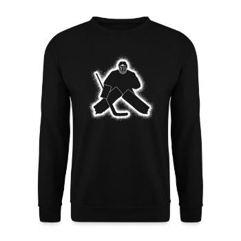 Hockey sur glace Gardien de but Hommes Enfants Joueurs de hockey sur glace - Sweat-shirt Unisexe - noir - Devant - Alina (178cm) & Michal (187cm)
