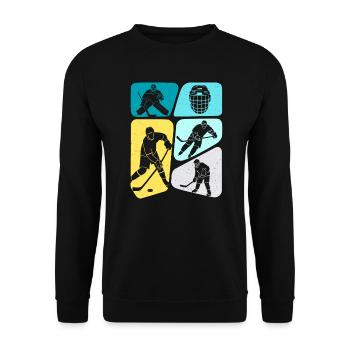 Hockey Players Kids Boys Hockey Players - Unisex Sweatshirt - black - Front - Alina (178cm) & Michal (187cm)