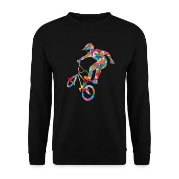 BMX Bike Rider Stunt Men's Kids Bike BMX - Unisex Sweatshirt - black - Front - Alina (178cm) & Michal (187cm)