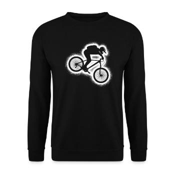 VTT VTT VTT Biker Garçons VTT Homme - Sweat-shirt Unisexe - noir - Devant - Alina (178cm) & Michal (187cm)