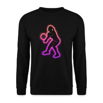 Joueuse de volley-ball Filles Joueuse de volley-ball - Sweat-shirt Unisexe - noir - Devant - Alina (178cm) & Michal (187cm)