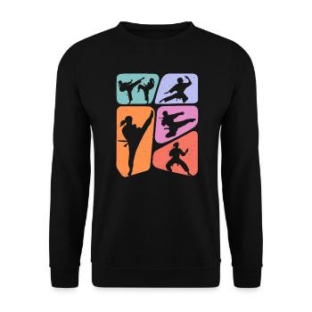 Karaté Fille Artiste Martial Enfants Taekwondo Fille - Sweat-shirt Unisexe - noir - Devant - Alina (178cm) & Michal (187cm)