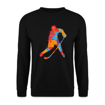Joueurs de hockey sur glace Hockey Hommes Joueurs de hockey sur glace - Sweat-shirt Unisexe - noir - Devant - Alina (178cm) & Michal (187cm)