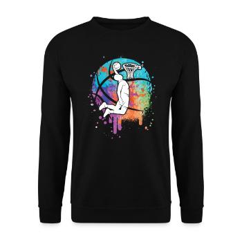 Basketteurs Joueurs Garçons Enfants Basketball Filles - Sweat-shirt Unisexe - noir - Devant - Alina (178cm) & Michal (187cm)