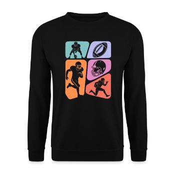 Football américain Enfants Hommes Garçons Football - Sweat-shirt Unisexe - noir - Devant - Alina (178cm) & Michal (187cm)