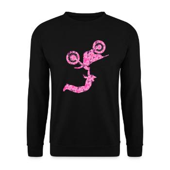 Dirt Biker Motard Motocross Fille - Sweat-shirt Unisexe - noir - Devant - Alina (178cm) & Michal (187cm)