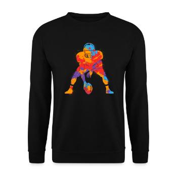 Football américain Coloré Hommes Football masculin - Sweat-shirt Unisexe - noir - Devant - Alina (178cm) & Michal (187cm)