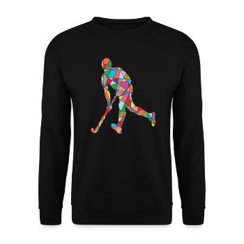 Field Hockey Hockey Players Kids Hockey Boys - Unisex Sweatshirt - black - Front - Alina (178cm) & Michal (187cm)