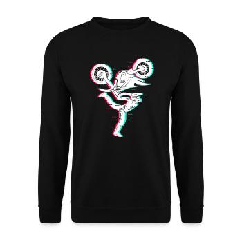 Motocross Moto Hommes Enfants Dirt Biker Garçons - Sweat-shirt Unisexe - noir - Devant - Alina (178cm) & Michal (187cm)