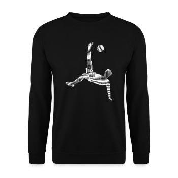 Soccer Fingerprint Soccer Men Soccer - Unisex Sweatshirt - black - Front - Alina (178cm) & Michal (187cm)