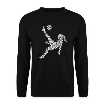 Soccer Soccer Player Fingerprint Ladies Soccer - Unisex Sweatshirt - black - Front - Alina (178cm) & Michal (187cm)