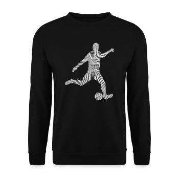 Footballer Fingerprint Soccer Soccer Player - Unisex Sweatshirt - black - Front - Alina (178cm) & Michal (187cm)