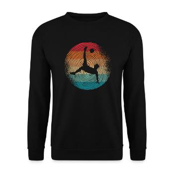 Soccer Fingerprint Soccer Player Soccer - Unisex Sweatshirt - black - Front - Alina (178cm) & Michal (187cm)