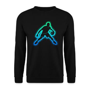 Joueurs de basket-ball Basket-ball Hommes Basketball - Sweat-shirt Unisexe - noir - Devant - Alina (178cm) & Michal (187cm)