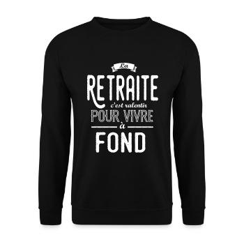 La retraite c'est ralentir - humour retraite - Sweat-shirt Unisexe - noir - Devant - Alina (178cm) & Michal (187cm)