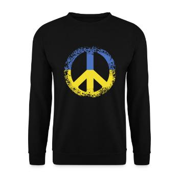 Peace Ukraine - Unisex Sweatshirt - black - Front - Alina (178cm) & Michal (187cm)