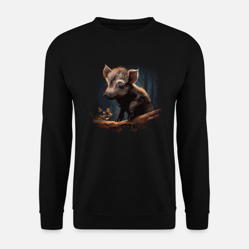 Wildschwein Frischling Wildschwein Baby - Unisex Pullover - Schwarz